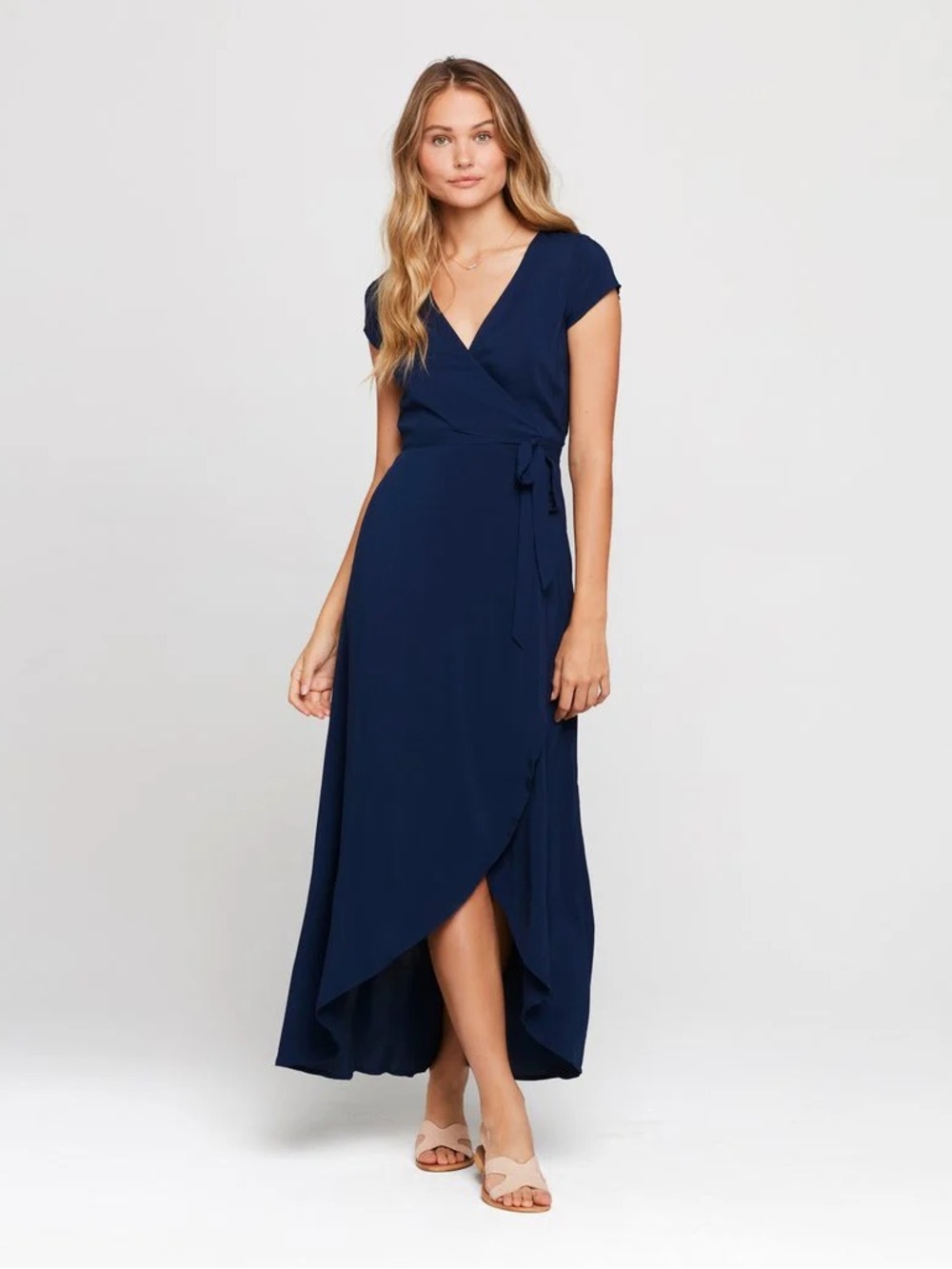 L*Space GOA Wrap Dress Midnight Blue M